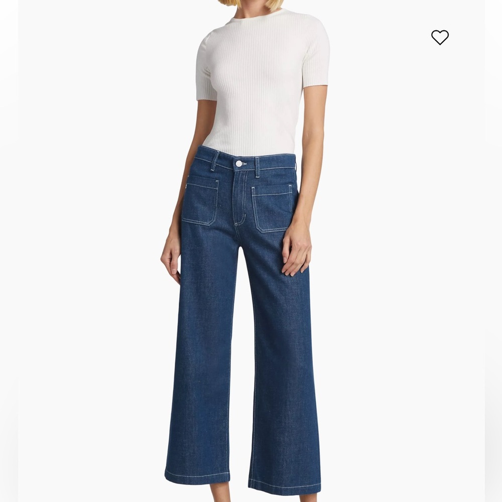 AG Adriano Goldschmied Kassie Blue Cropped Jeans